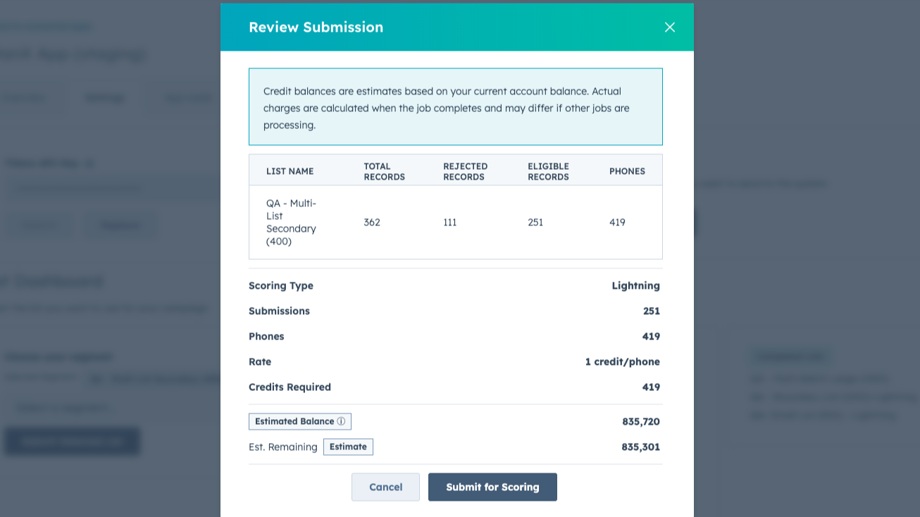 List Dashboard on TitanX Setting Page